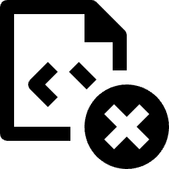 File Code Cross Remove Icon from Nova Line Icons Set