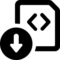 File Code Download 1 Icon from Ultimate Bold Set