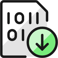 File Code Download Icon from Ultimate Colors Set