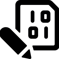 File Code Edit Icon from Ultimate Bold Set