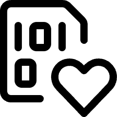 File Code Heart Icon from Ultimate Regular Set