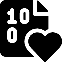File Code Heart Icon from Ultimate Bold Set