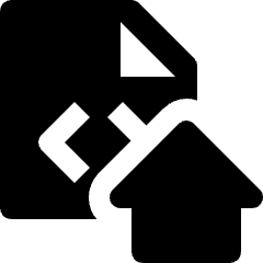 File Code Home Icon from Nova Solid Set