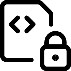 File Code Lock 1 Icon from Ultimate Regular Set