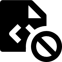 File Code Restrict Icon from Nova Solid Set
