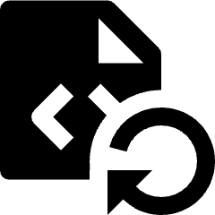 File Code Return Icon from Nova Solid Set