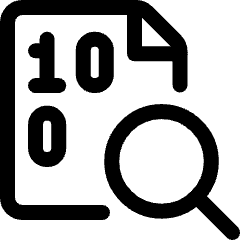 File Code Search Icon from Ultimate Regular Set
