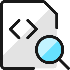 File Code Search 1 Icon from Ultimate Colors Set