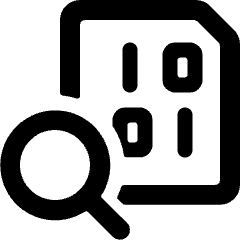 File Code Search Icon from Ultimate Bold Set