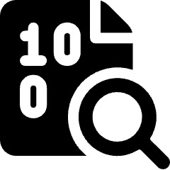 File Code Search Icon from Ultimate Bold Set