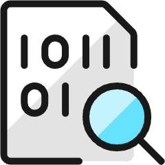 File Code Search Icon from Ultimate Colors Set
