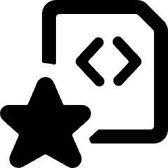 File Code Star 1 Icon from Ultimate Bold Set