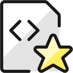 File Code Star 1 Icon from Ultimate Colors Set