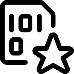 File Code Star Icon from Ultimate Regular Set