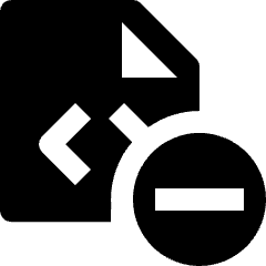 File Code Subtract Icon from Nova Solid Set