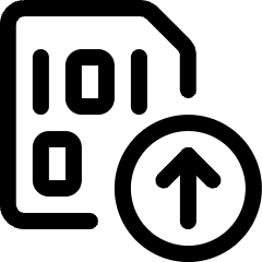 File Code Upload Icon from Ultimate Regular Set
