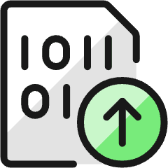 File Code Upload Icon from Ultimate Colors Set