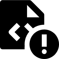 File Code Warning Icon from Nova Solid Set