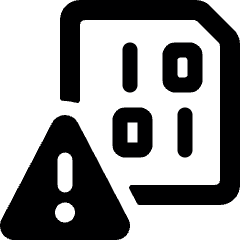 File Code Warning Icon from Ultimate Bold Set