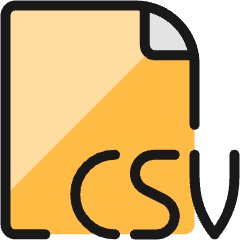 File Csv 1 Icon from Ultimate Colors Set