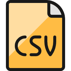 File Csv Icon from Ultimate Colors Set