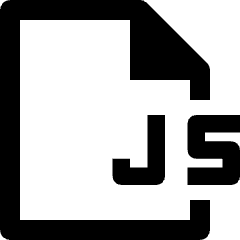 Clean line icon of a document with a folded corner and JS mark. Used for JavaScript files, coding tools, and web development.