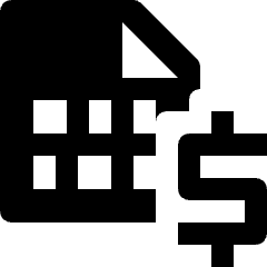 File Money Fund Icon from Nova Solid Set