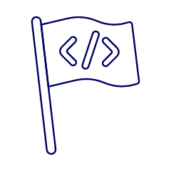 Coding Flag Illustration from UX Line Set