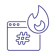 Hastag Burning Illustration from UX Line Set