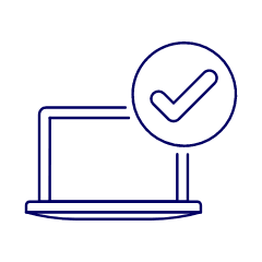 Laptop Checked Illustration from UX Line Set