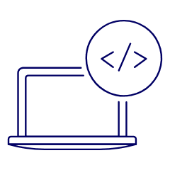 Laptop Coding Illustration from UX Line Set