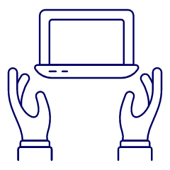 Laptop Hand 1 Illustration from UX Line Set