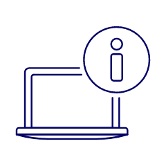 Laptop Information Illustration from UX Line Set