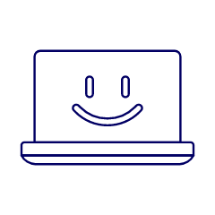 Laptop Smiley 1 Illustration from UX Line Set