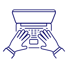 Macbook Typing 1 Illustration from UX Line Set