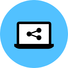Share Laptop Icon from Kameleon Pop Set