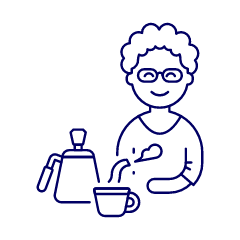 Barista 3 4 Illustration from UX Line Set