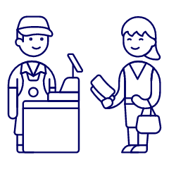 Cashier 1 Illustration from UX Line Set