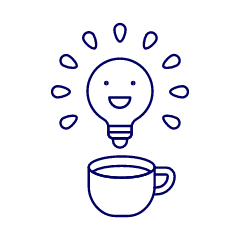 Coffee Idea Sparking Illustration from UX Line Set