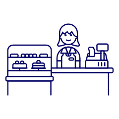 Coffee Shop Cashier 2 2 Illustration from UX Line Set