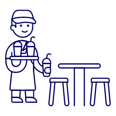 Waiter 1 Illustration from UX Line Set