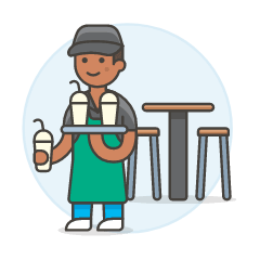 Waiter 3 Illustration from UX Colors Set