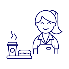 Waitress 1 1 Illustration from UX Line Set