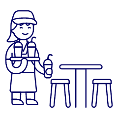 Waitress 2 1 Illustration from UX Line Set