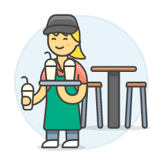 Waitress 2 1 Illustration from UX Colors Set