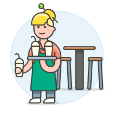 Waitress 2 2 Illustration from UX Colors Set