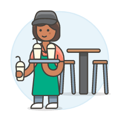 Waitress 2 3 Illustration from UX Colors Set