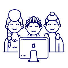 Designer Team 2 Illustration from UX Line Set