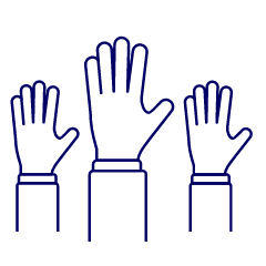 Raise Hands Illustration from UX Line Set