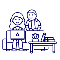 Work Living Room 2 Illustration from UX Line Set